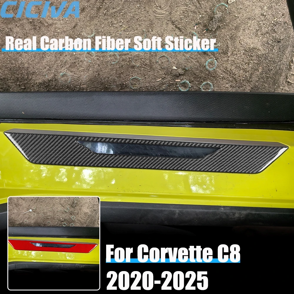 

Real Carbon Fiber Car Accessories Door Threshold Trim Cover Soft Sticker For Chevrolet Corvette C8 2020 2021 2022 2023 2024 2025