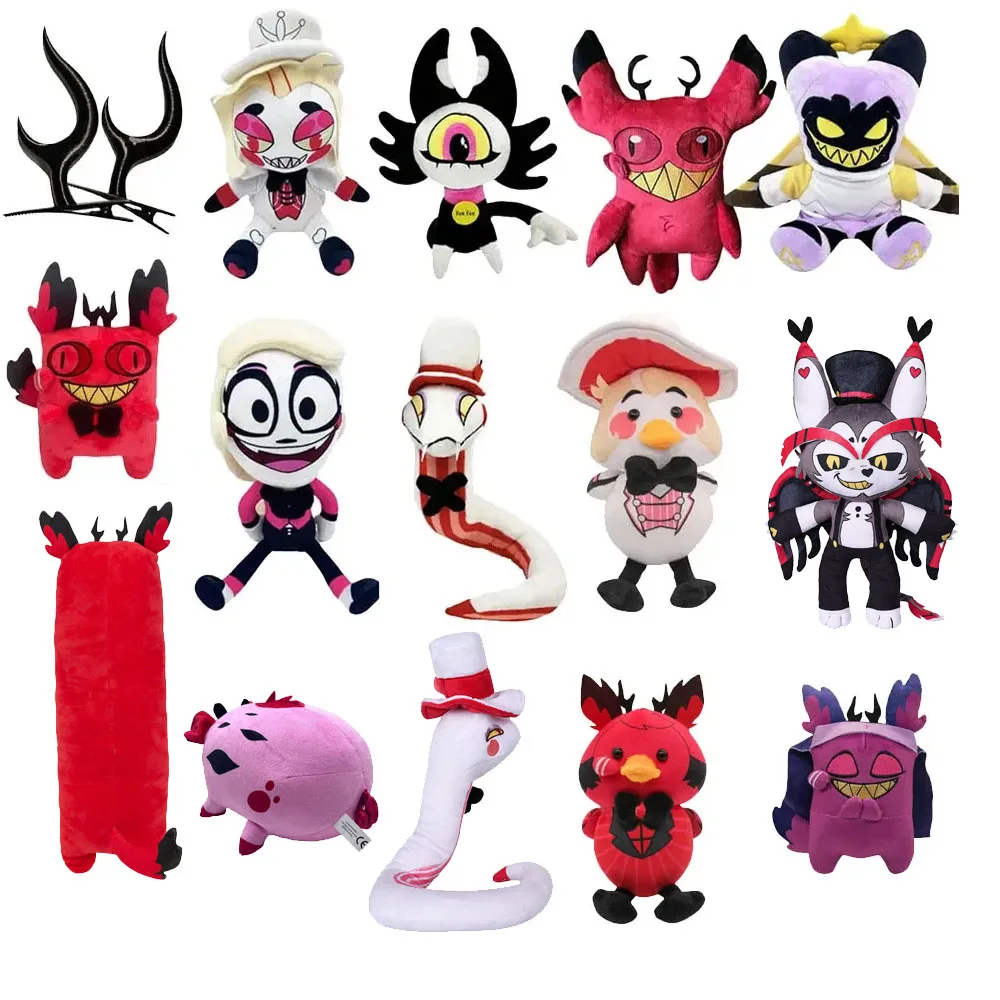 Fantasy Alastor Adult Kid Cartoon Soft farcito mascotte Anime Adam Cosplay peluche Hotel Halloween Carnival Party compleanno regalo di natale