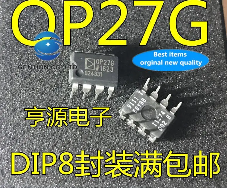 10pcs 100% orginal new in stock  OP27G low noise precision amplifier chip OP27GP OP27GPZ DIP-8
