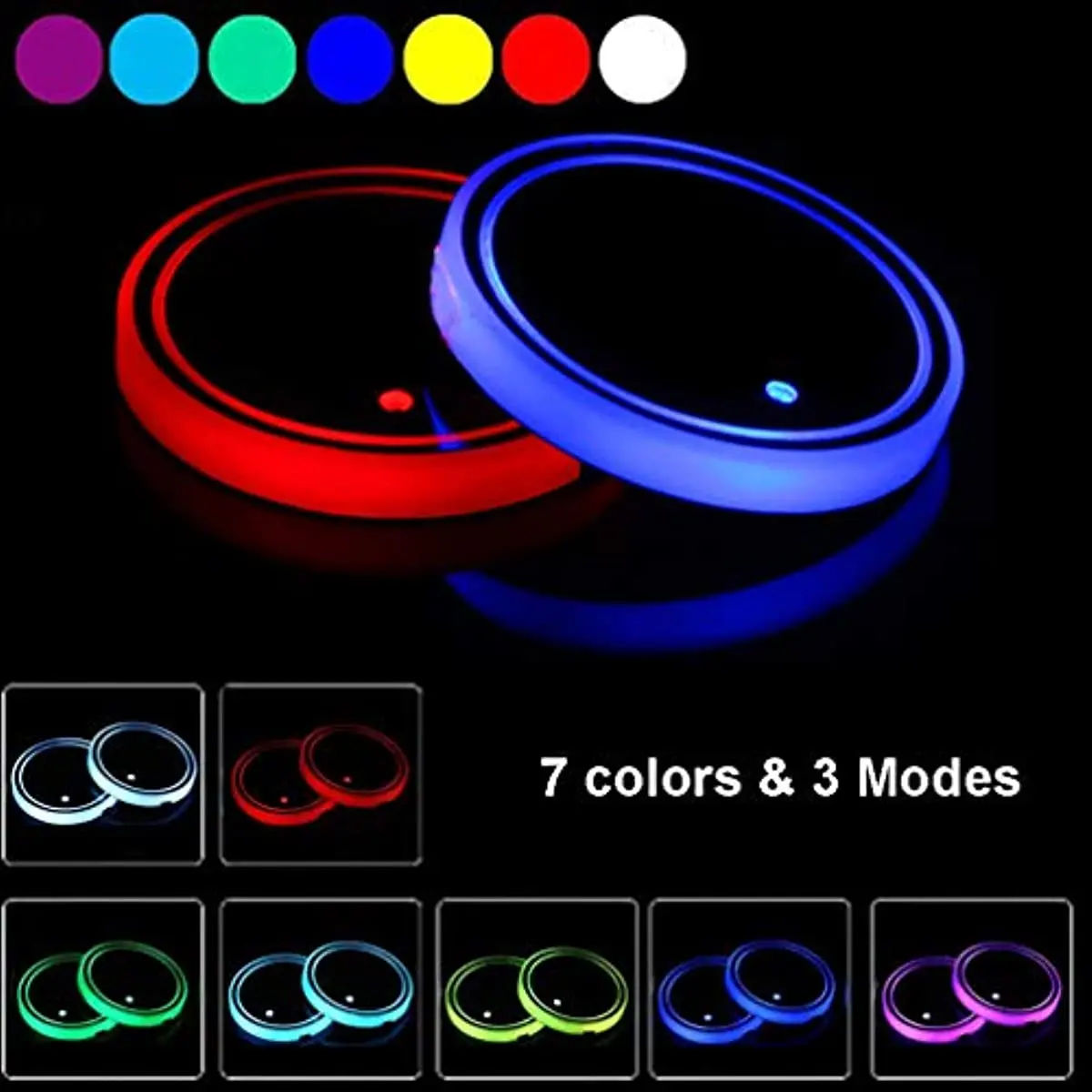 Led حامل الكأس أضواء ل Genesis كوبيه EQ900 G70 G80 G90 GV60 GV70 GV80 GV90 مصابيح الزخرفية 7 ألوان حصيرة كوستر