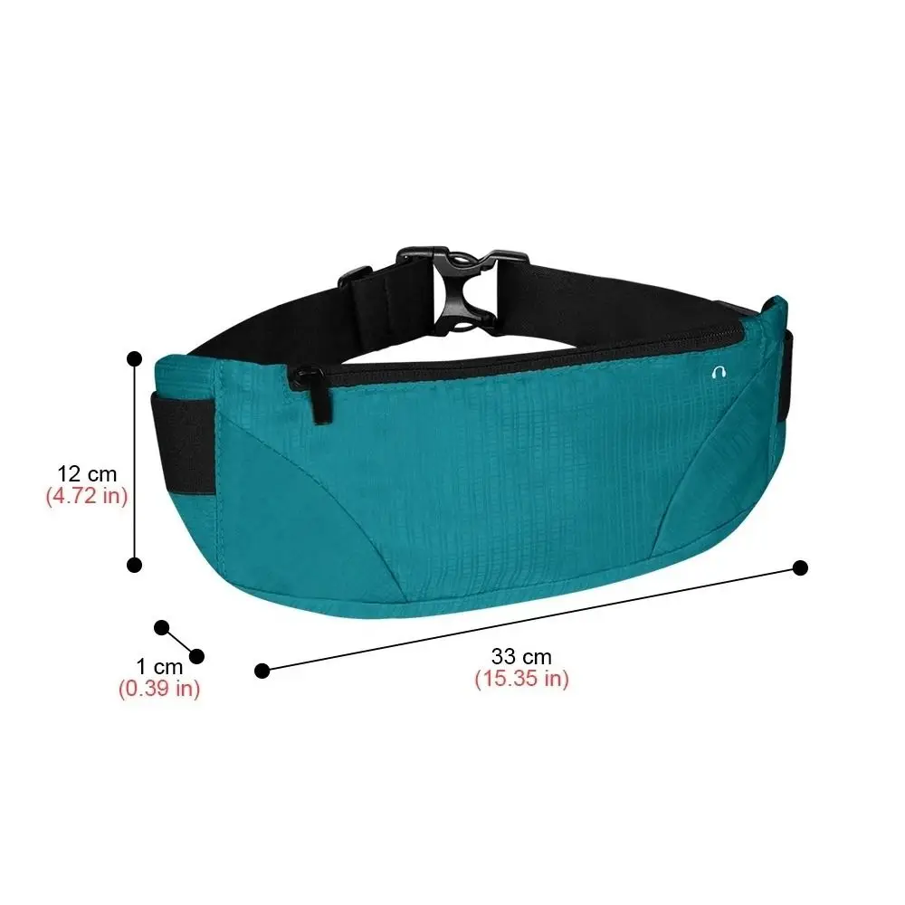 Impermeável e Respirável Fanny Packs para Homens e Mulheres, Leve, Nylon, Cintura Bum Bag, Corrida, Moda