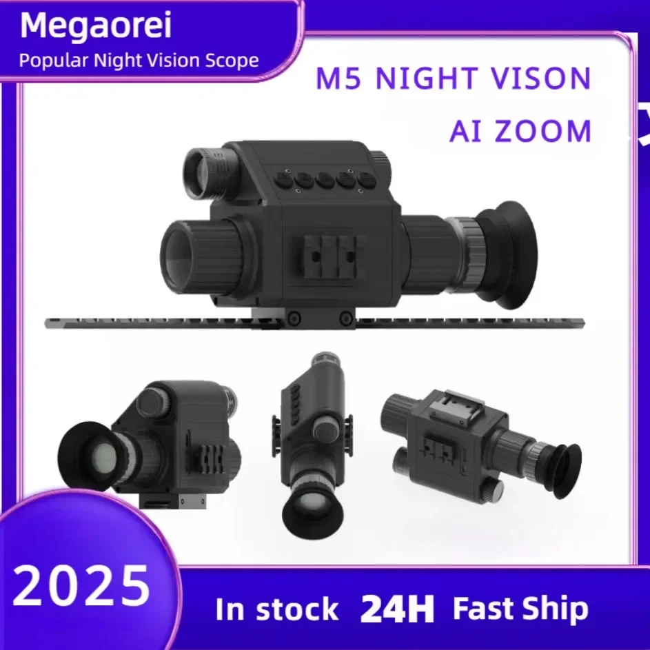 

Megaorei M5 Day Night Wildlife Tactical HD1080P Hunting Camera 2025 New Night Vision Scope with Laser 850nm or 940nm IR Monocula