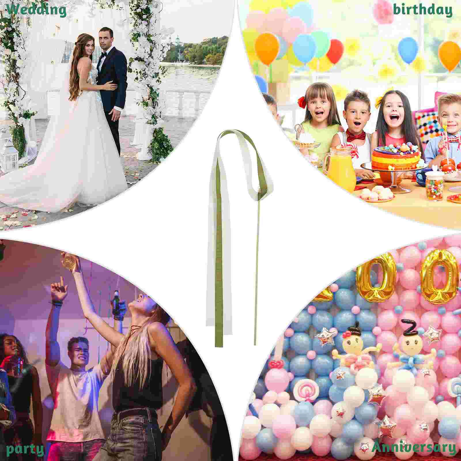 5 Pcs Wedding Fairy Wand Wands Ribbon Stick Celebration Favors Sticks Party Streamers