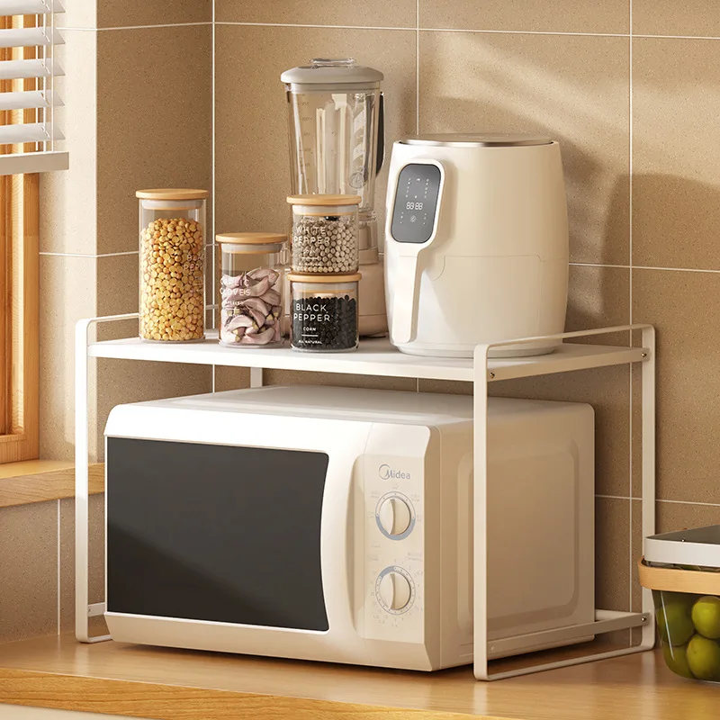 Kitchen Storage Racks Microwave Shelving Oven Rack Bread Rack Can Be Stacked Floor Layered Rack Stockpot Seasoning Organizer