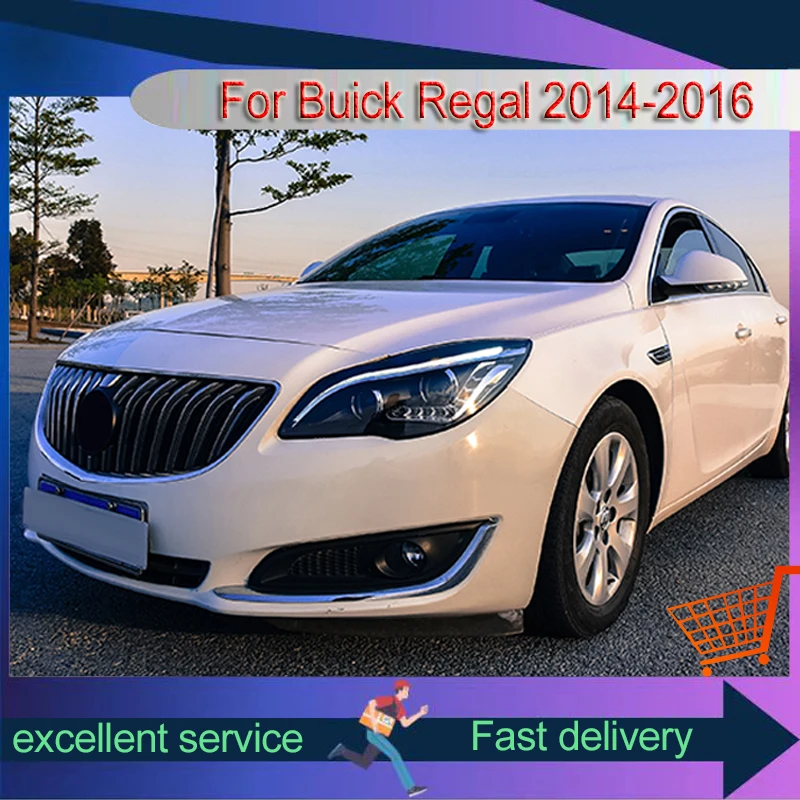 Auto Headlights For Buick 2014-2016 Regal Xenon Front Lamp LED Bulbs DRL Upgrade Head Light Projector Lens Car Accessories Tool