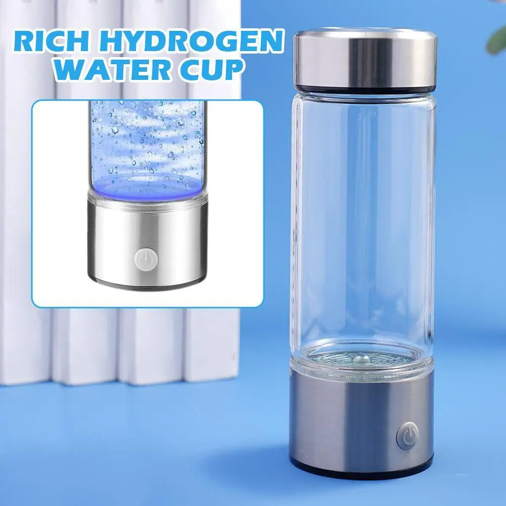 420ML Hydrogen Bottle Rich Hydrogen Water Cup Electric Rechargeable Water Ionizer Bottle Antioxidan Hydrogen-Rich Water Cup