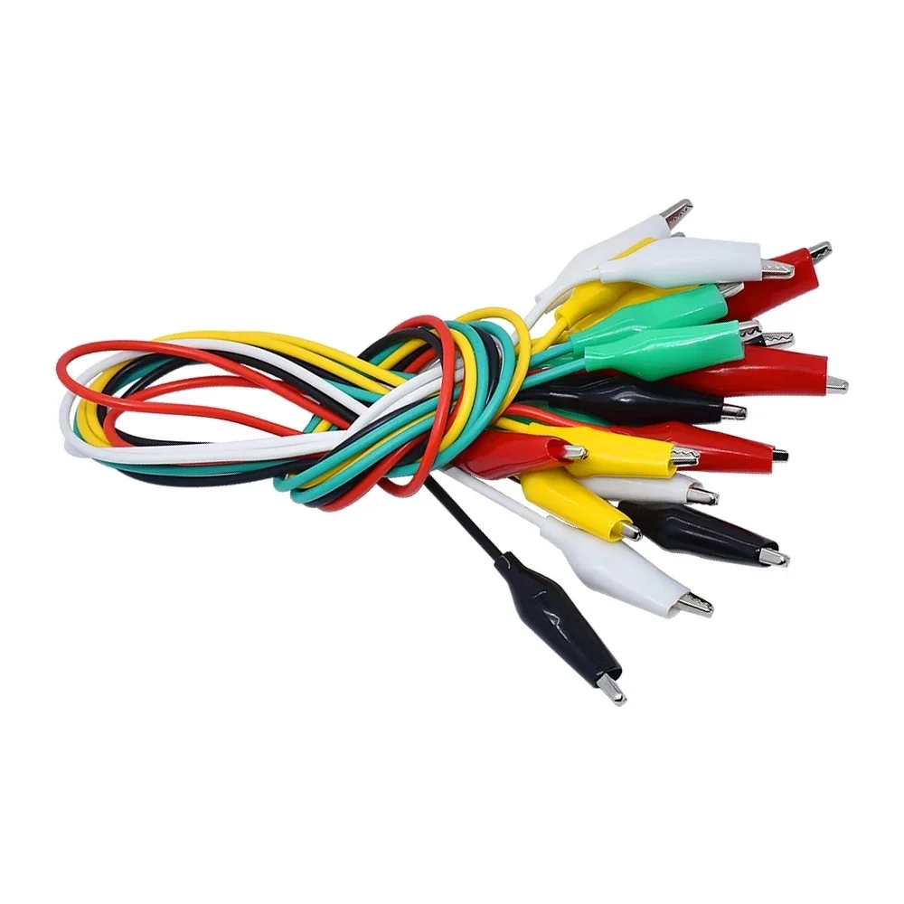 

L DIY Test 10PCS Alligator Clips 50CM Electrica Leads Alligator Double-ended Crocodile Clips Roach Clip Test Jumper Wire
