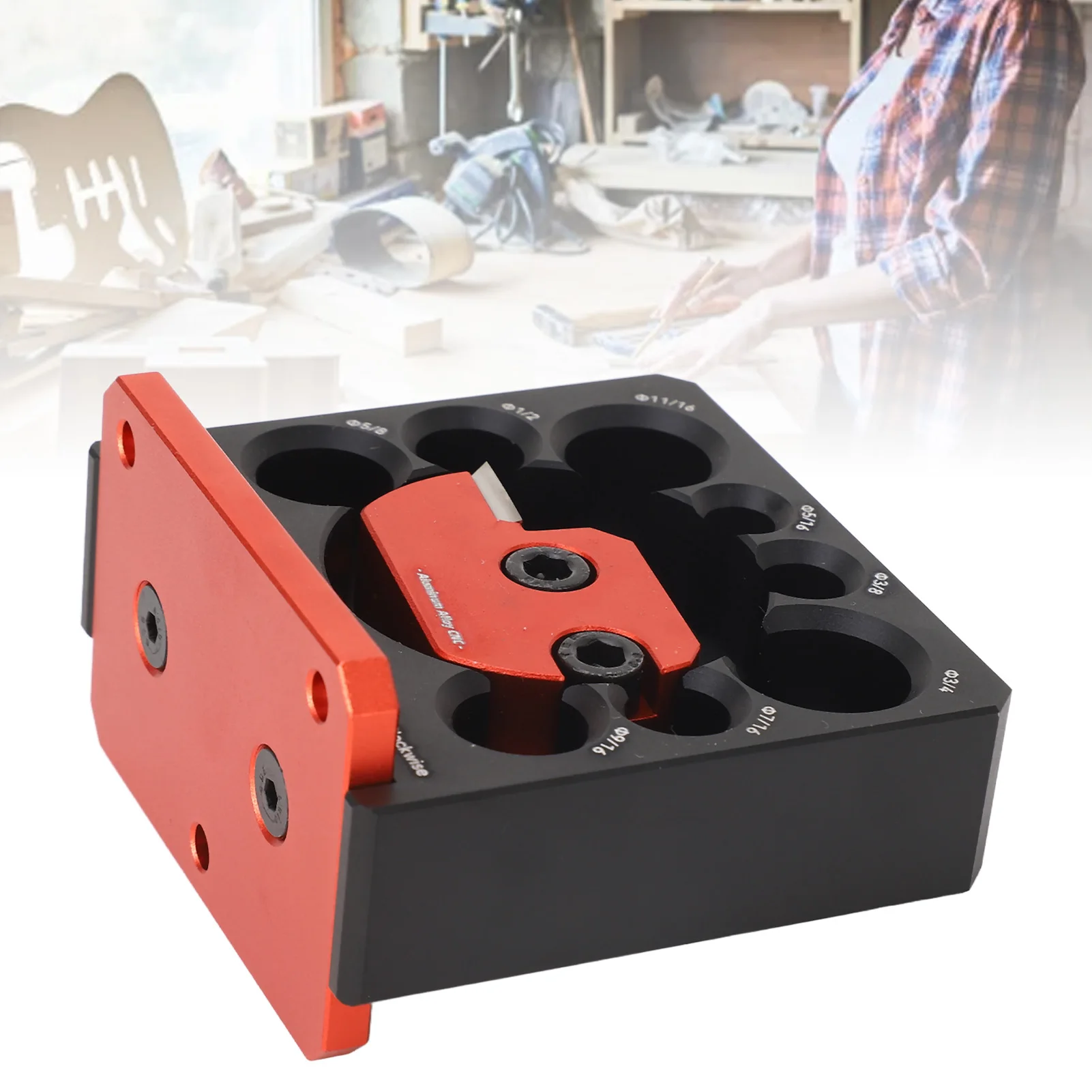 Dowel Maker Jig 8 Different Hole Diameter Aluminum Alloy Dowel Maker Jig Tool Imperial for Electric Drill