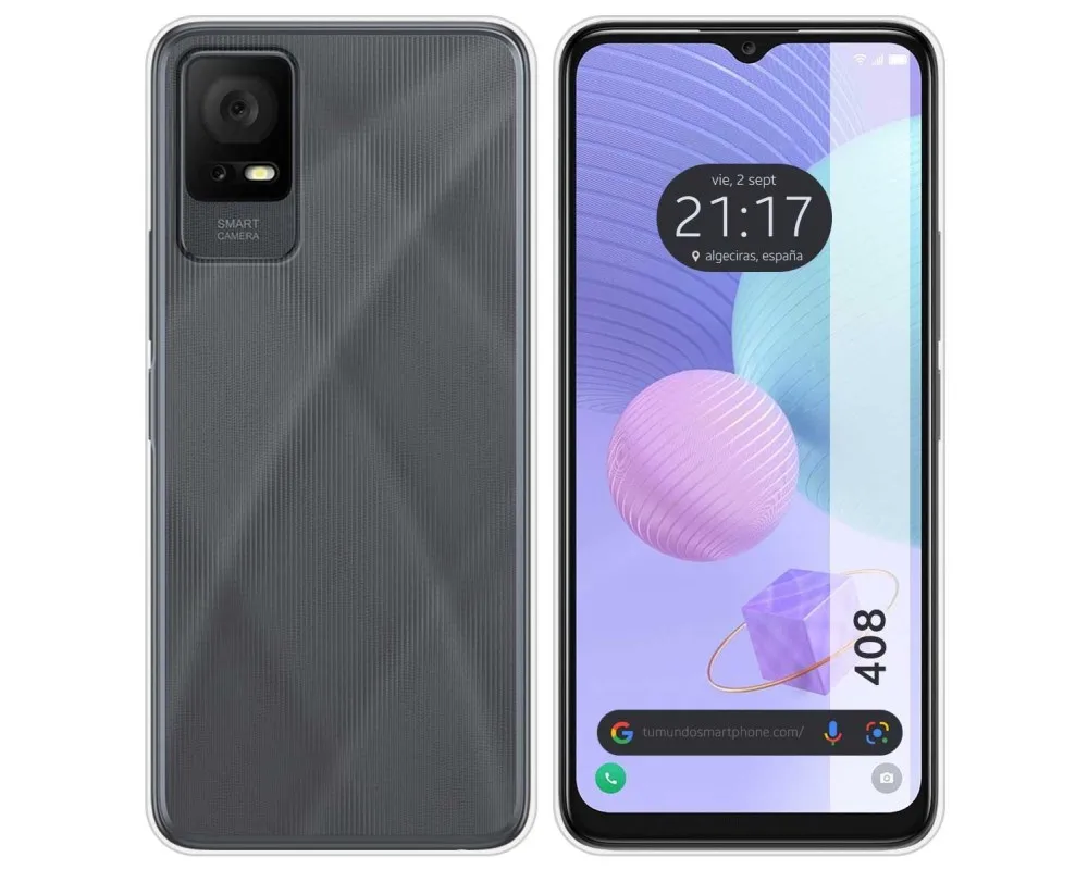 For TCL 408 transparent silicone Gel TPU case