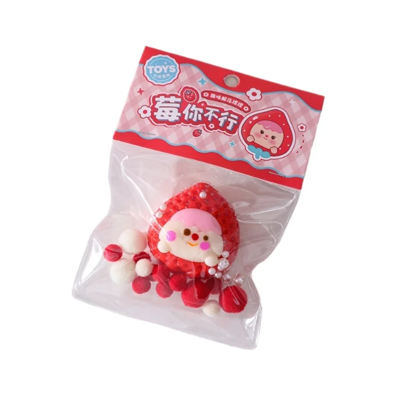Simulazione creativa Mini borsa di frutta giocattolo antistress Sticky TPR Relief Fidget Toy Mini Relief Squeeze Toy regali per bambini