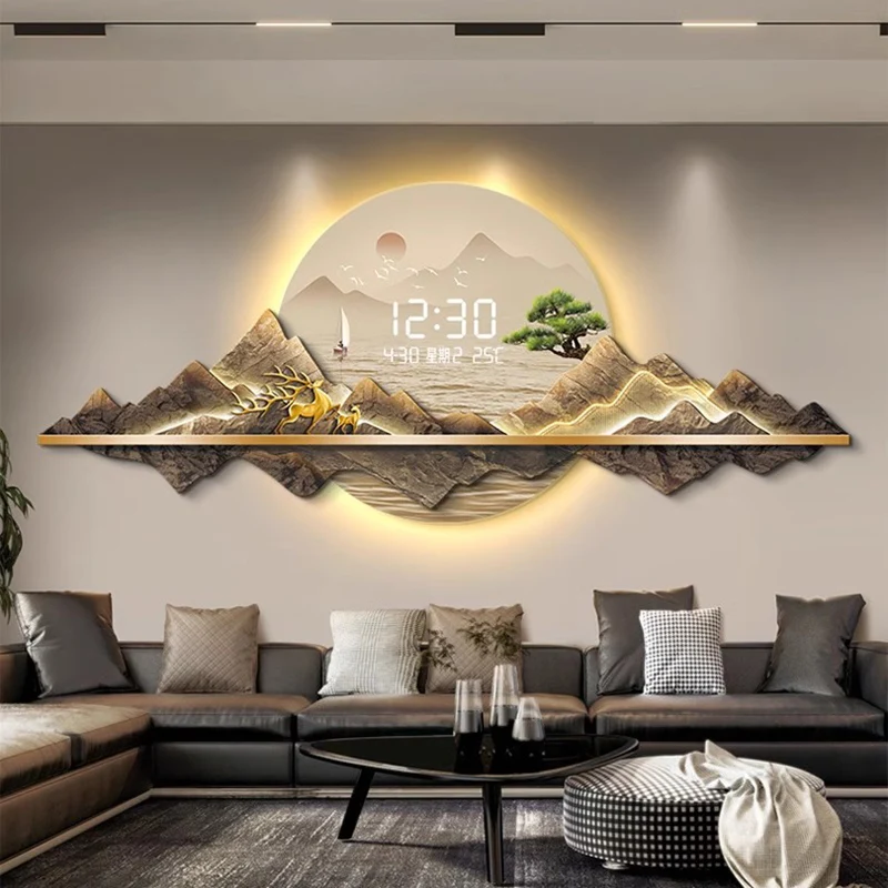 Living Room Wall Clocks Led Art Mural Cute Luxury Xenomorph Restaurant Wall Watch Fashion Creative Horloge Murale Home Decor