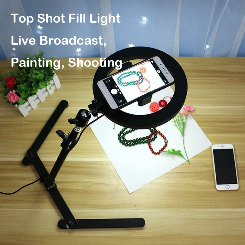 NEW Video Youtube Fill Ring Light Lamp Live COOK 26CM Photography Lighting Phone Ringlight Tripod Stand Photo Led Selfie