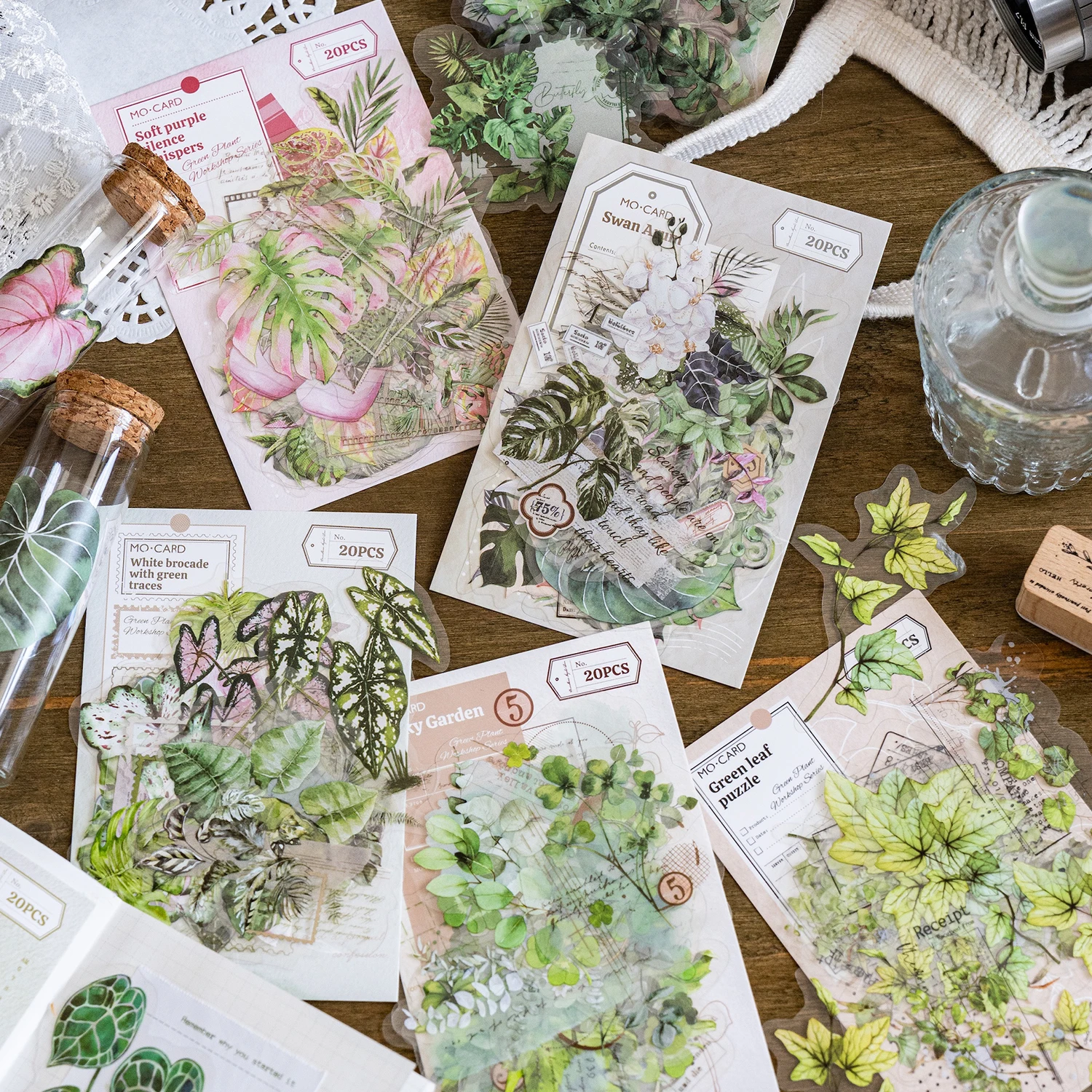 

12 упаковок/лот, серия Green Workshop, милая ретро декоративная наклейка для домашних животных