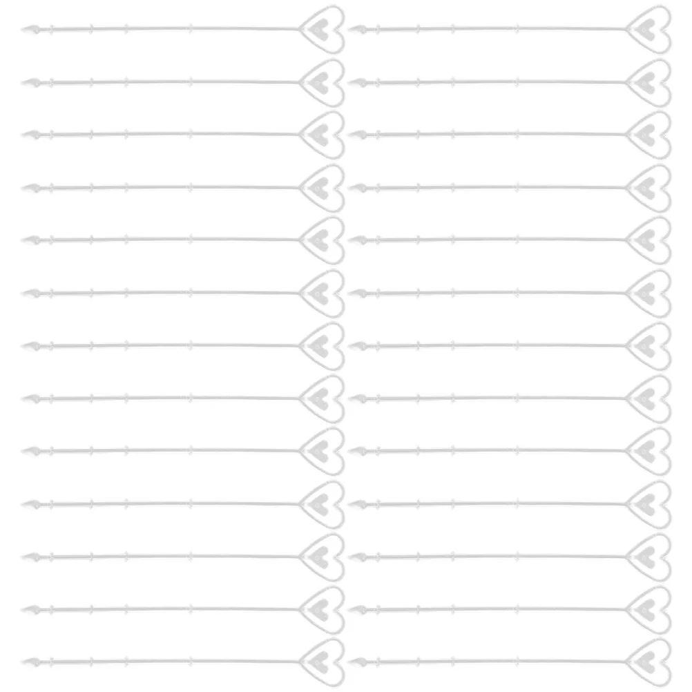 

100Pcs Heart Shape Clear Plastic Bouquet Card Holder Clips Floral Picks for Flowers Weddings Birthdays Party Supplies