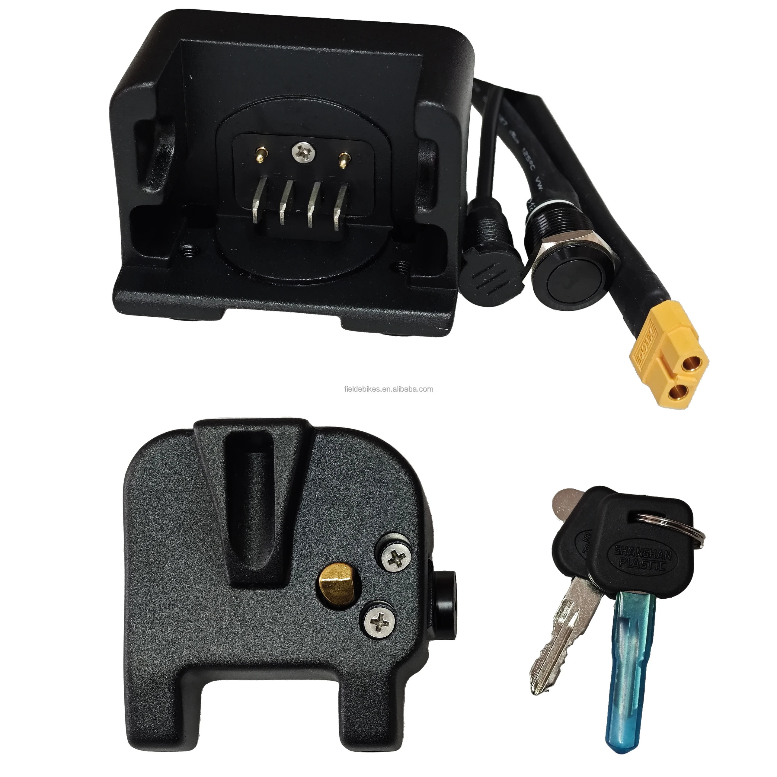 

Denver E10 E22 E23 E14 E40 E82 Frame Matching Battery Base Mount with Lock and Key Denver Frame Matching Battery Mount