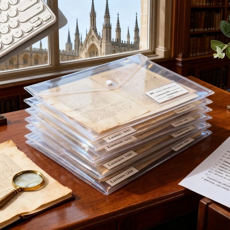 

12 папок для файлов формата А4 в классическом стиле — прозрачные папки-конверты из полипропилена с застежкой-кнопкой, толстые папки для хранения большой емкости