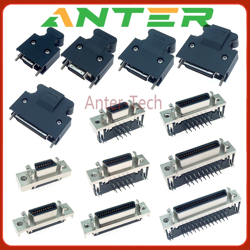 1 قطعة SCSI موصل HPCN فتحة نوع SM-14 20 26 36 50 دبوس ذكر التوصيل لباناسونيك ياسكاوا ميتسوبيشي MDR محرك معزز محرك IO Cont