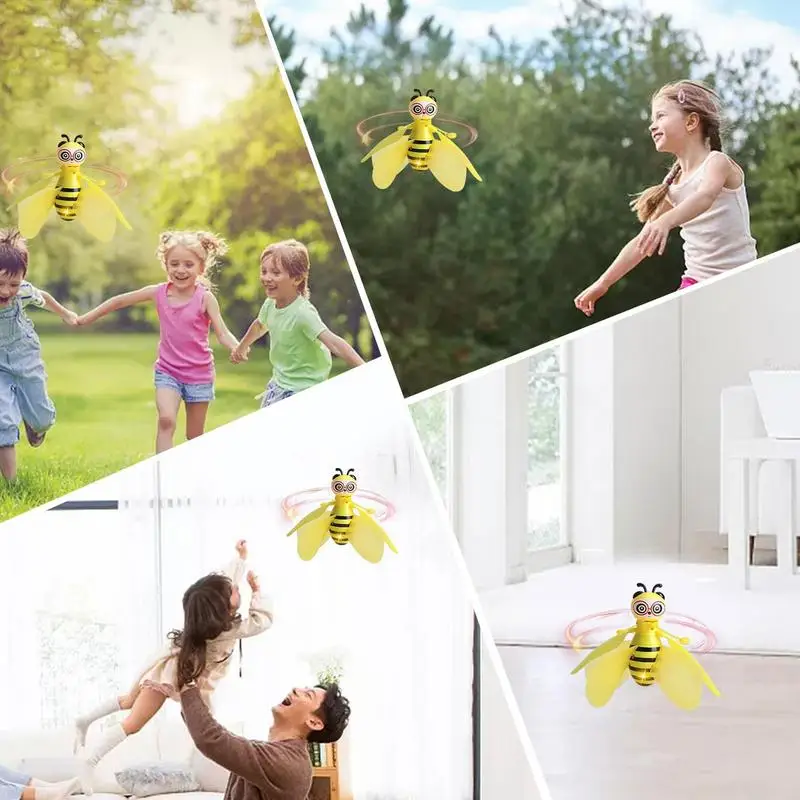 Flying Bee Hand Induction Toy Aircraft Intelligent Sensor Charging Bee Mini Hand Sensor Flying Outdoor Play Game Toy For Kids