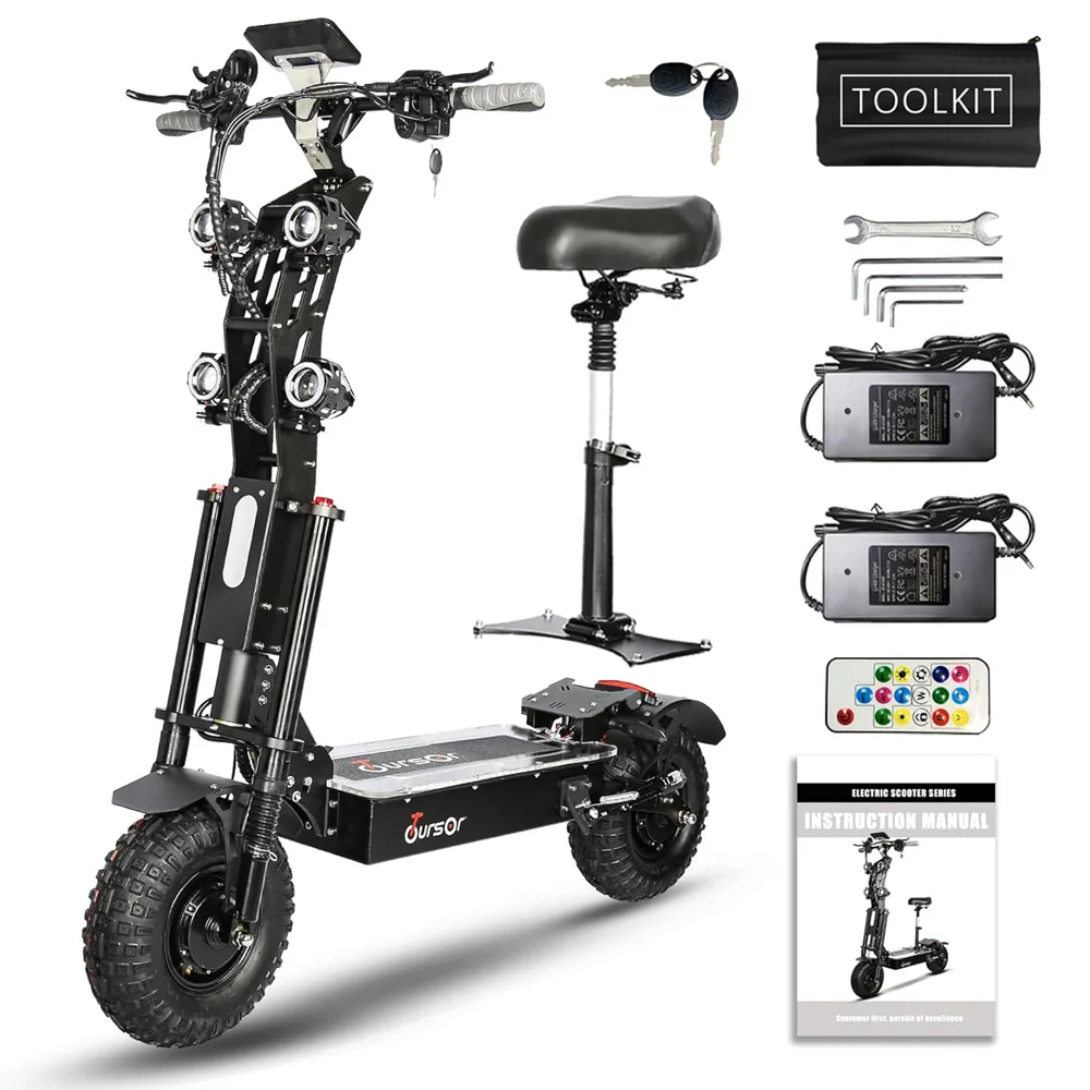 

Toursor US UK Stock Scooter 60V 72V E-Scooter Dual Motor 8000W 10000W 14 inch Europe Stock Electric Scooter