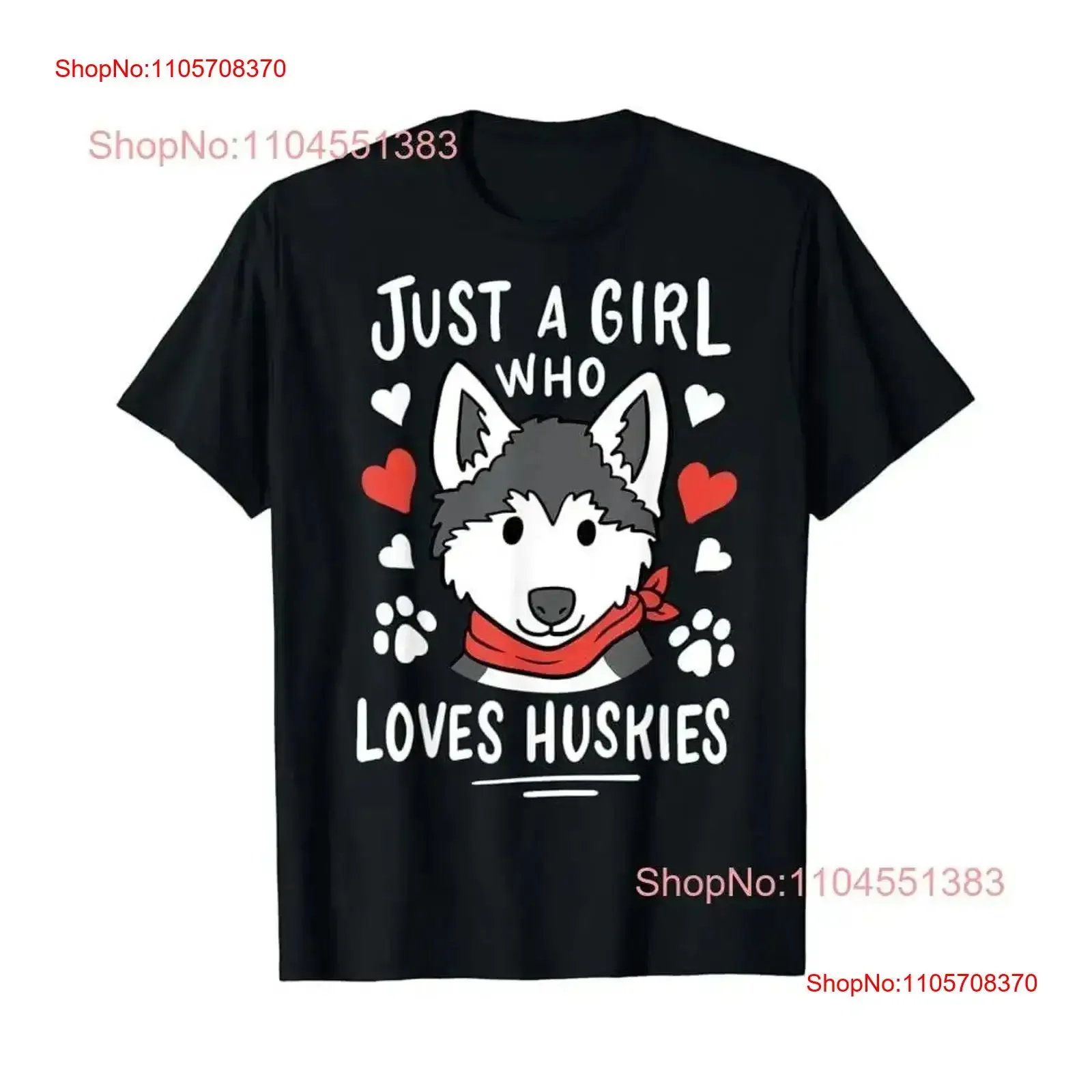 Just a Girl Who Loves Huskies Husky Dog Lover T Shirt vintage Washed Top For Everyday Wear Breathable homme streetwear graphic