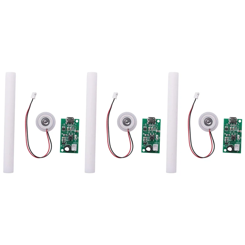 6Pcs Mist Maker Atomization Plate With 5V USB Humidifier Module Integrated Circuit Board Driver With Timing Switch