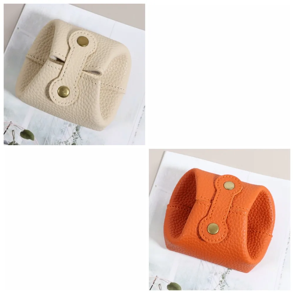 

2PCS Luxury PU Leather Coin Purse Multi-function Solid Color Men/Women Coin Purse Casual Car Key Storage Small Earphone Bag