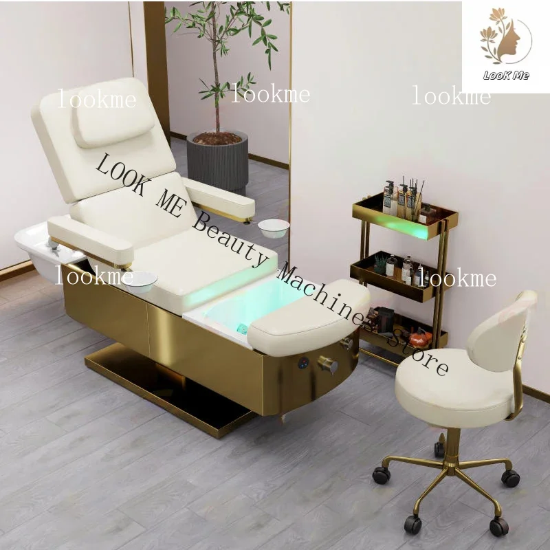 Hair Salon Furniture Electric Pedicure Chair Spa Center Head Massage Shampoo Bed