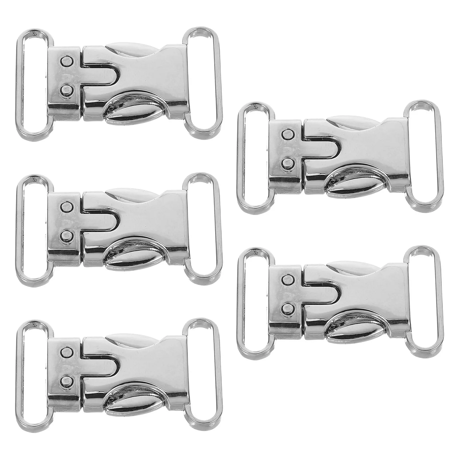 

5Pcs Silver Metal Side Release Flat Engraving for Survival Bracelet Harness Backpack Accessories