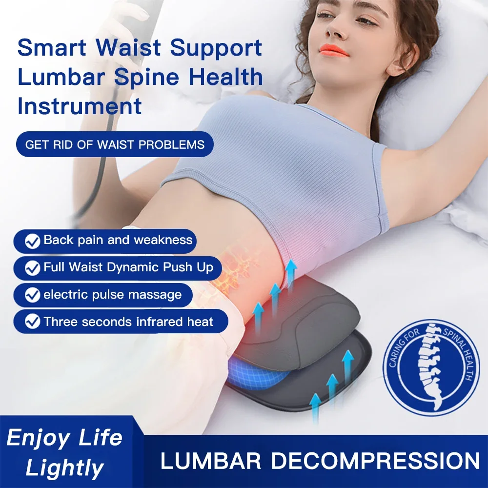 Pulse Lumbar Massager Lumbar Traction Waist Massager Relieve Spine Stiffness Reduce Pain Relax Muscle Body Relaxation Massage