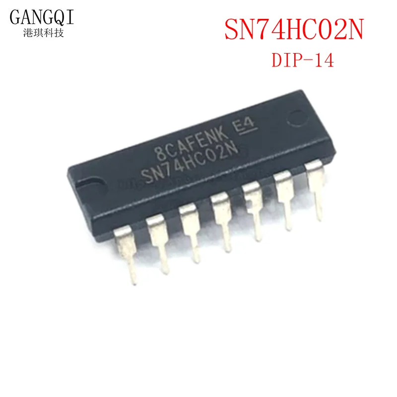 10pcs/lot SN74HC02N SN74HC02 74HC02N 74HC02 HD74HC02P DIP-14 new IC In Stock