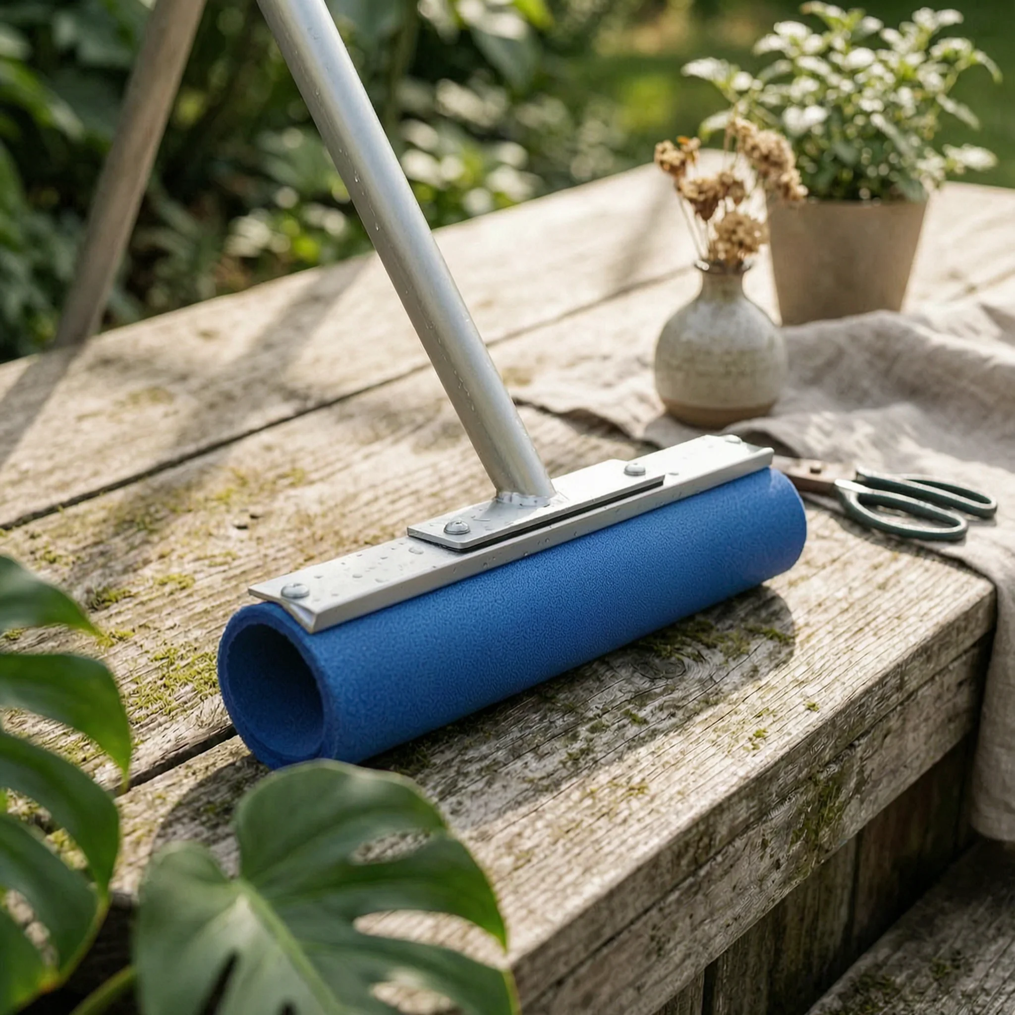 Court Water Absorber Rust Resistant Sponge Roller Tool Sturdy for Tennis Players, Basketball Courts, Outdoor Sports Facilities