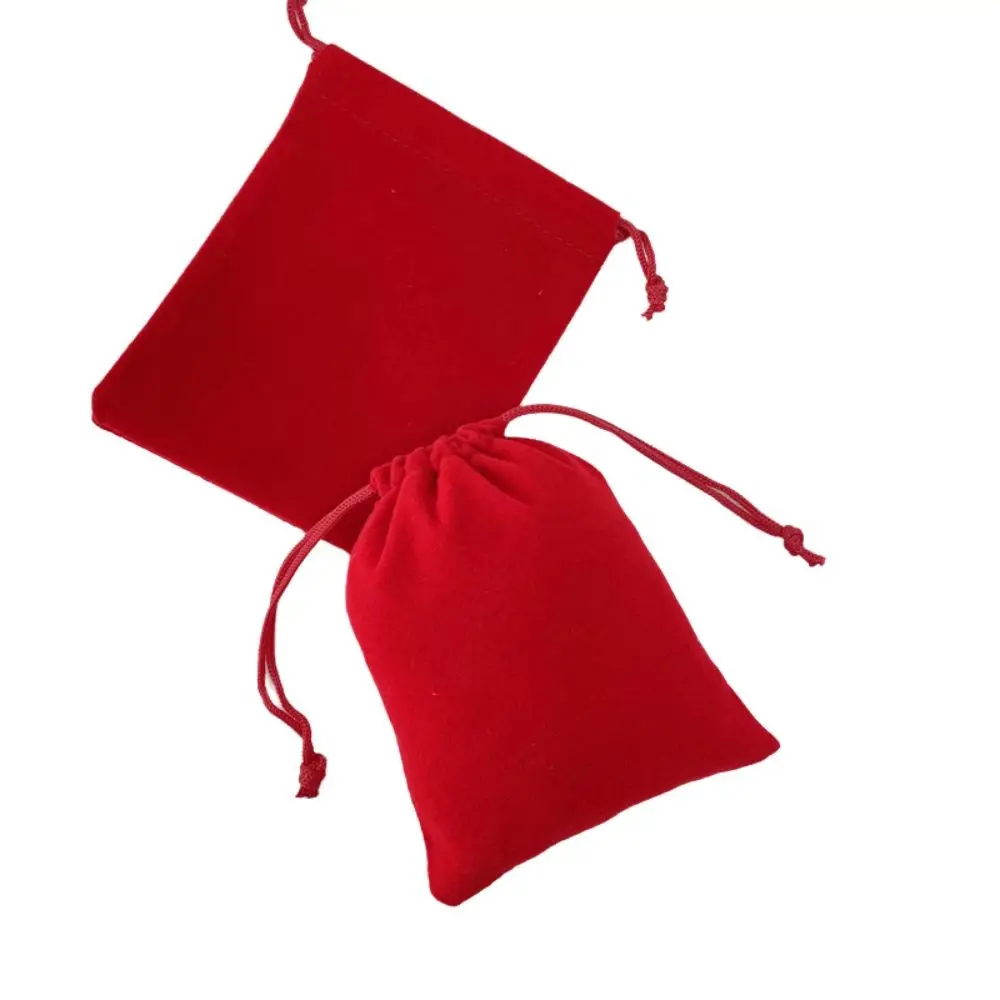 10pcs Multicolor Small Velvet Drawstring Bags Handcrafted Dustproof Gift Packaging Bags with Drawstring Closure Portable