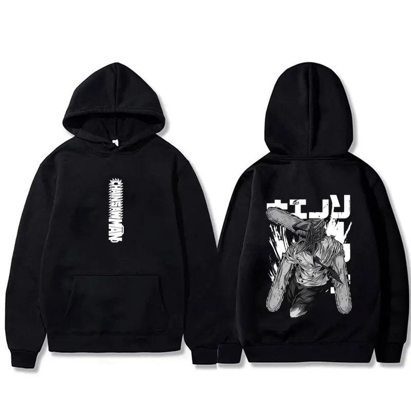 

Anime Chainsaw Man Graphic Hoodie Denji Pochita Print Pullover Hoodies Men Women Manga Casual Oversized Fleece Cotton Sweatshirt
