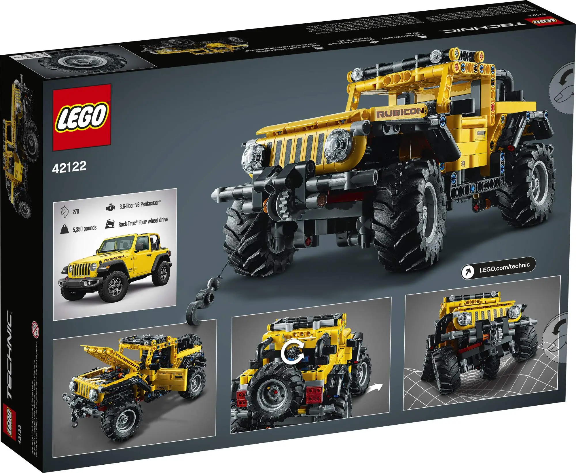 LEGO & Technic Jeep Wrangler 42122 Building Blocks Toy Bricks Set for Kids, Boys, and Girls Ages 9+ Birthday Gift (665 Pieces)