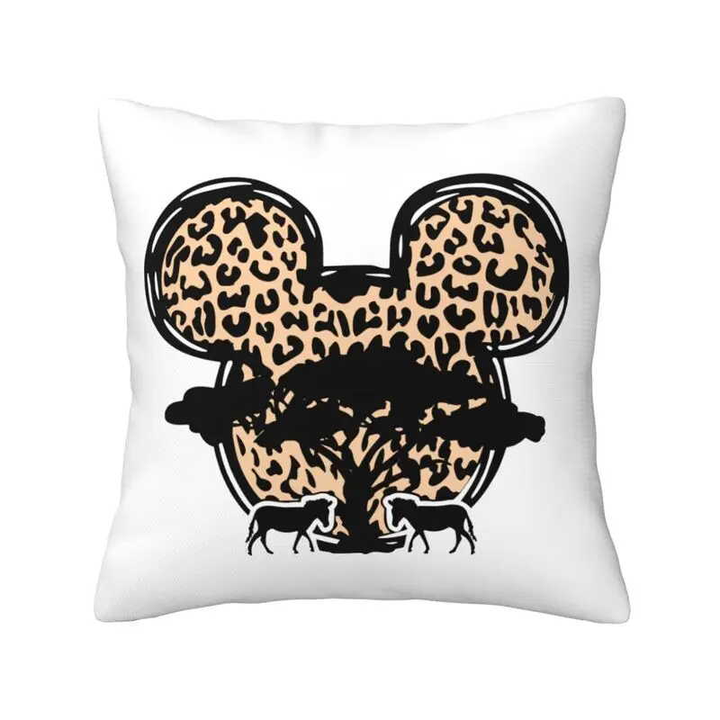 Leopard Mouse Animal Kingdom Print Pillow Cover Birthday Wedding Gifts Cushions Covers Throw Pillows Square Pillowcase Cute