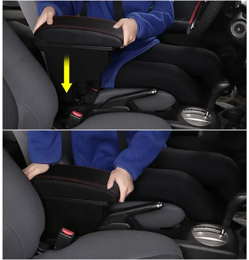 For Kia Soul 2006-2017 Armrest Box Leather Car Interior Parts Center Console with USB 2007 2008 2009 2010 2011 2012 2013 2014