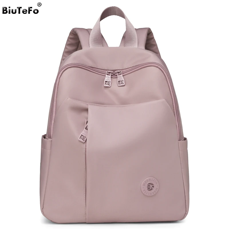 

Casual Commuter Backpack Women Waterproof Nylon Daypack Ladies Shoulder Bag Female Lightweight School Bag Large Travel Rucksack