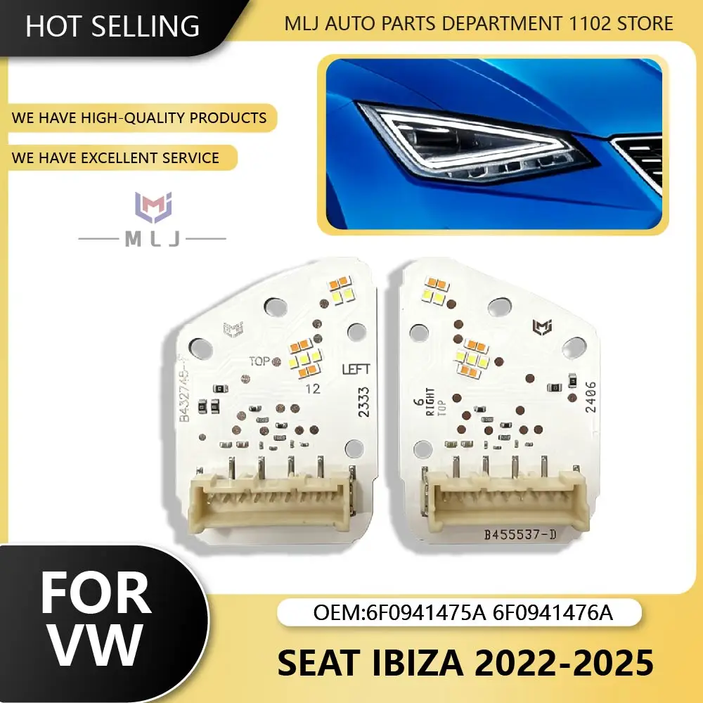 6F0941475A 6F0941476A For 2022-2025 VW Volkswagen Seat Ibiza Headlight LED Angel Eye Module DRL Light Source Chip DRL Board