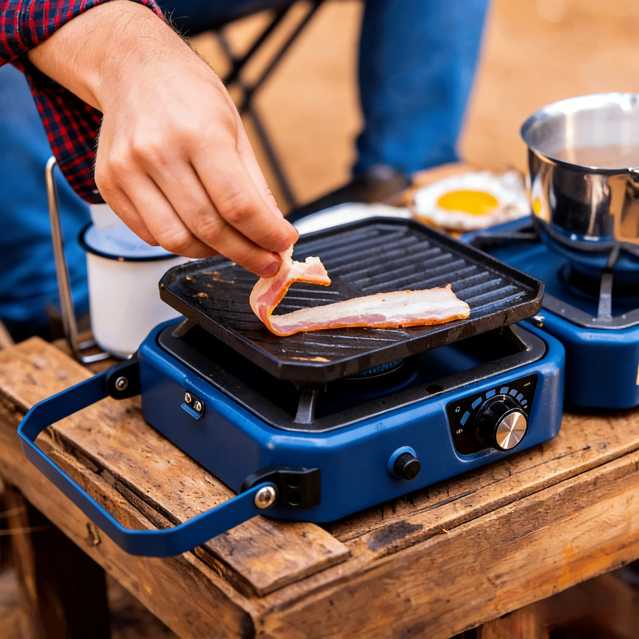 Camping Kitchen Stoves Foldable  Portable  Camping Gas Stove Stainless Steel Outdoor Camping  Cooking  Windproof 2 Burner Stove