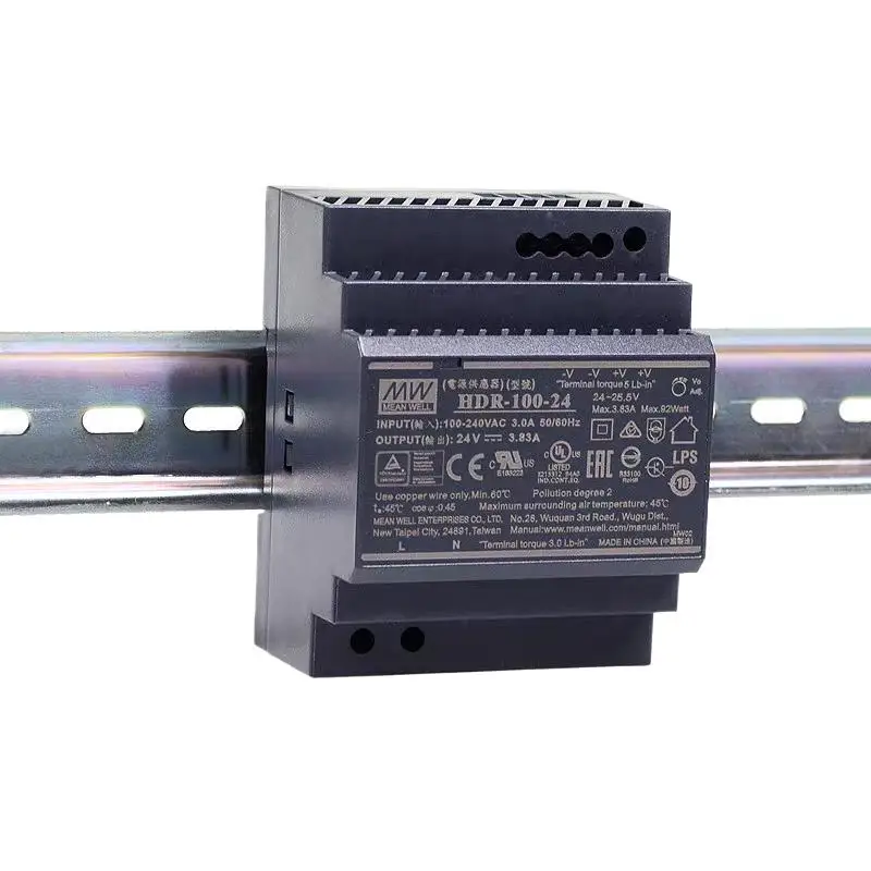 

MEAN WELL HDR-100 HDR-100-12 HDR-100-15 HDR-100-24 HDR-100-48 HDR-100-12N HDR-100-15N HDR-100-24N MEANWELL HDR 100 100 Вт