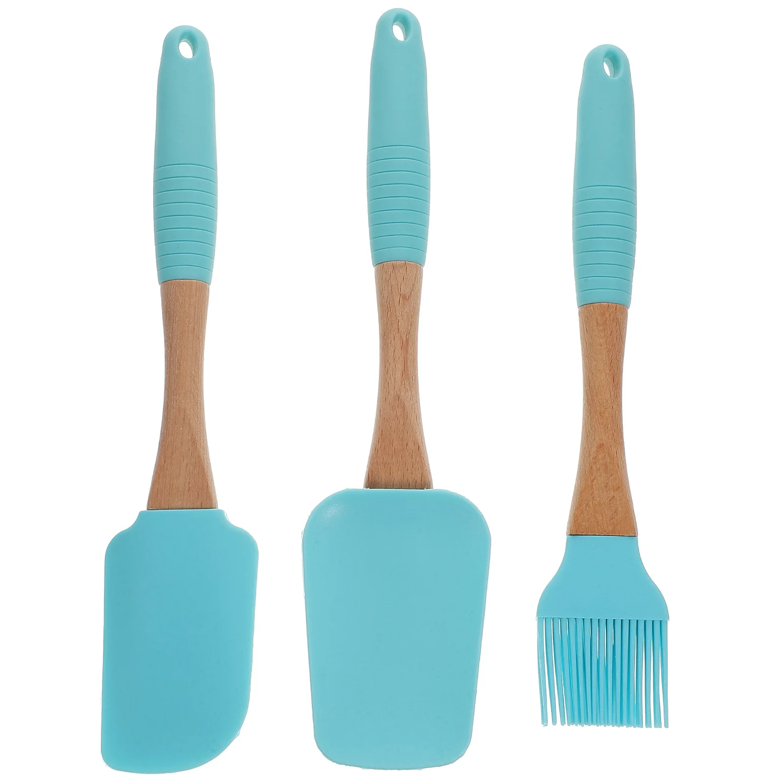 

1 Set Silicone Scraper Basting Brush Kit Ergonomic Handle Non-Burr For Baking Cooking Cake Cream Butter Mixing Tools