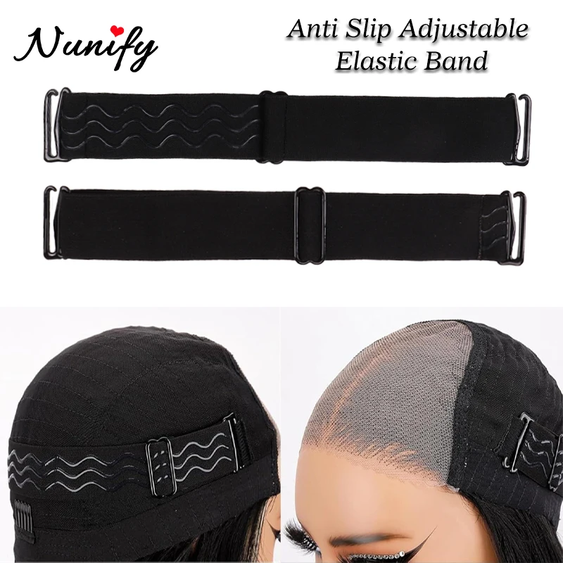 Nunify 1Pcs Non Slip Elastic Band For Wigs Removable Wig Band Adjustable Hair Band For Wigs 3Cm Fixed Wig Material Wig Accessori