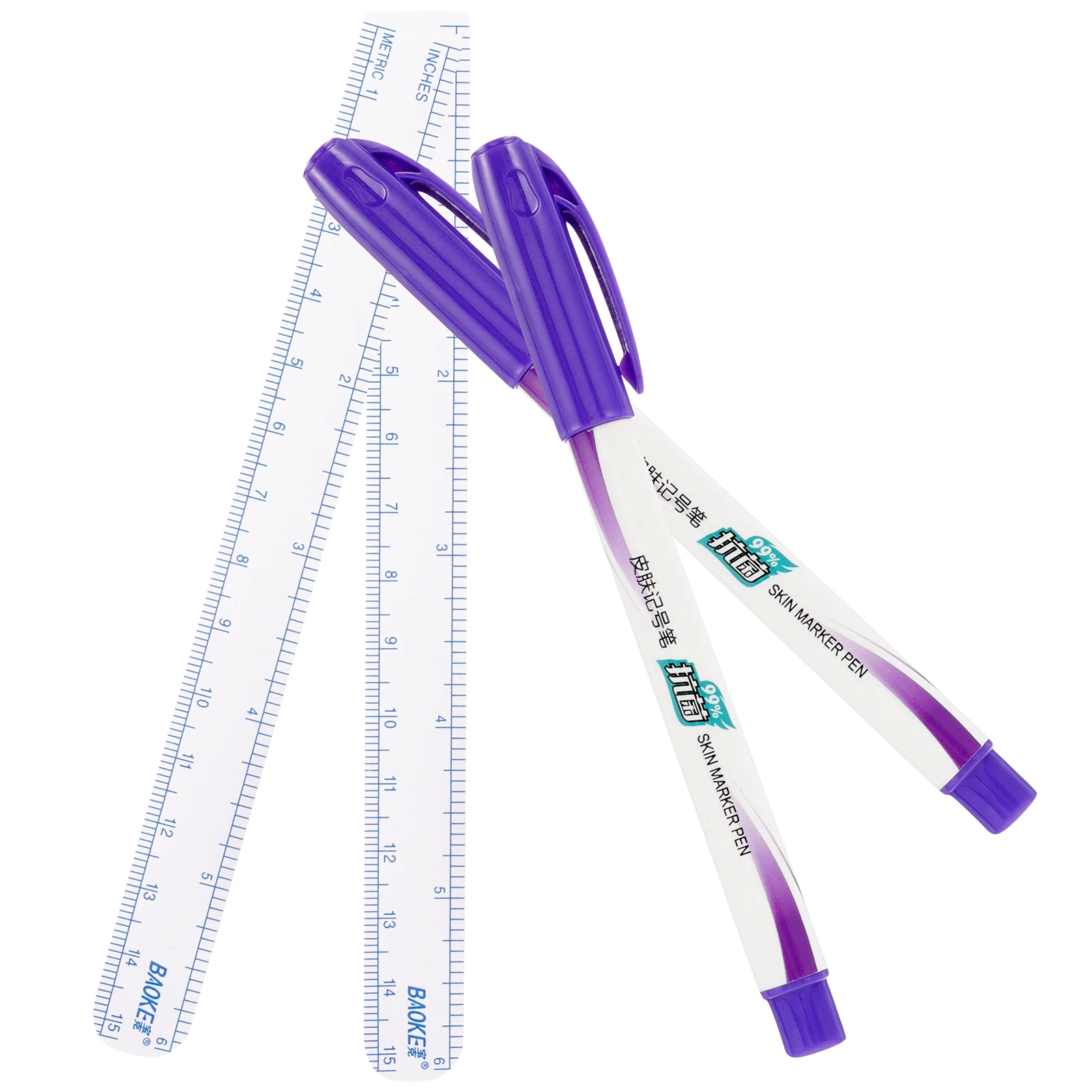 

2pcs Marker Pen Skin Locator Body Markers Surgery Tool Eyebrow Position Lips Tattooing Ear Piercing Safe Material Smooth