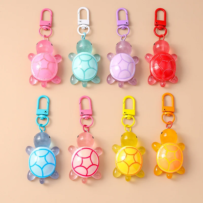 Aihua Cute Animal Cartoon Turtle Keychain For Women Girls Handbag Accessorie Car Key Ring DIY Sweet Jewelry Gifts