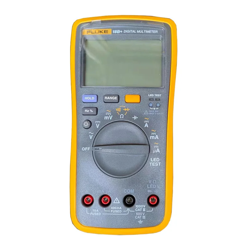 فلوك 18B plus مقياس رقمي متعدد التيار المتناوب/تيار مستمر الجهد الحالي LED اختبار السيارات دليل المدى المقاومة السعة تستر
