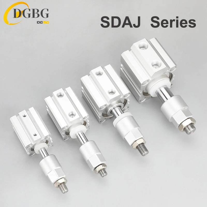 Airtac Type SDAJ Square Pneumatic Mini Cylinder Adjustable SDAJ25-20-20 SDAJ32-30-20 SDAJ32-40-20 With/without magnetism