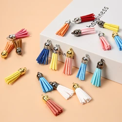 20 Pcs New Fashion Leather Tassel Key Chain Women Cute Tassel KeyChain Bag Accessory Car Key Ring Fringe Jewelry