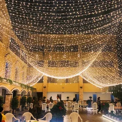 100-800LED Outdoor String Light Warm EU Plug Fairy Light  8Modes IP44 Waterproof Christmas Lights Outside Bedroom Party Wedding