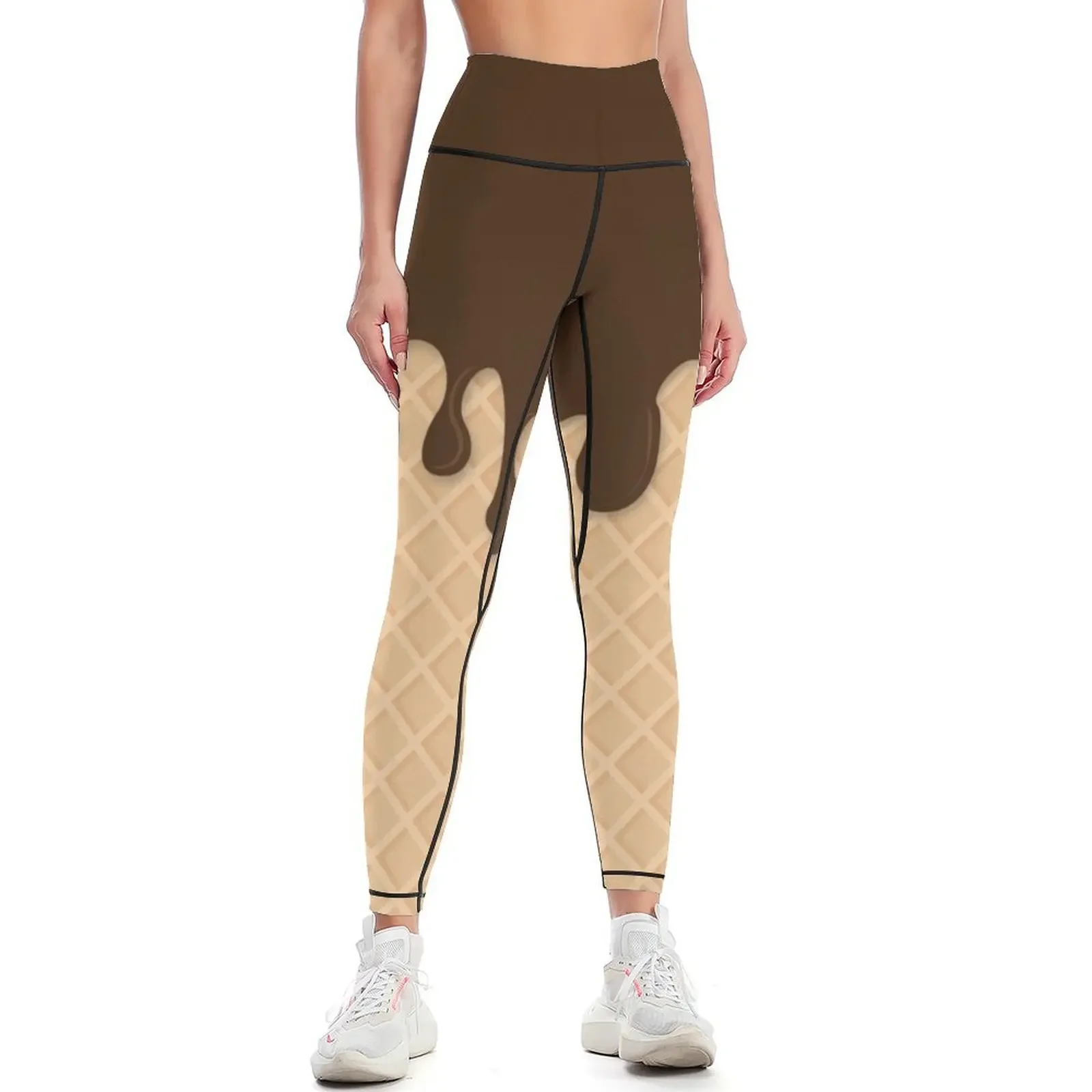 

Miss Sundae - Pattern (chocolate) Leggings sports woman gym push up legging Sports female Womens Leggings
