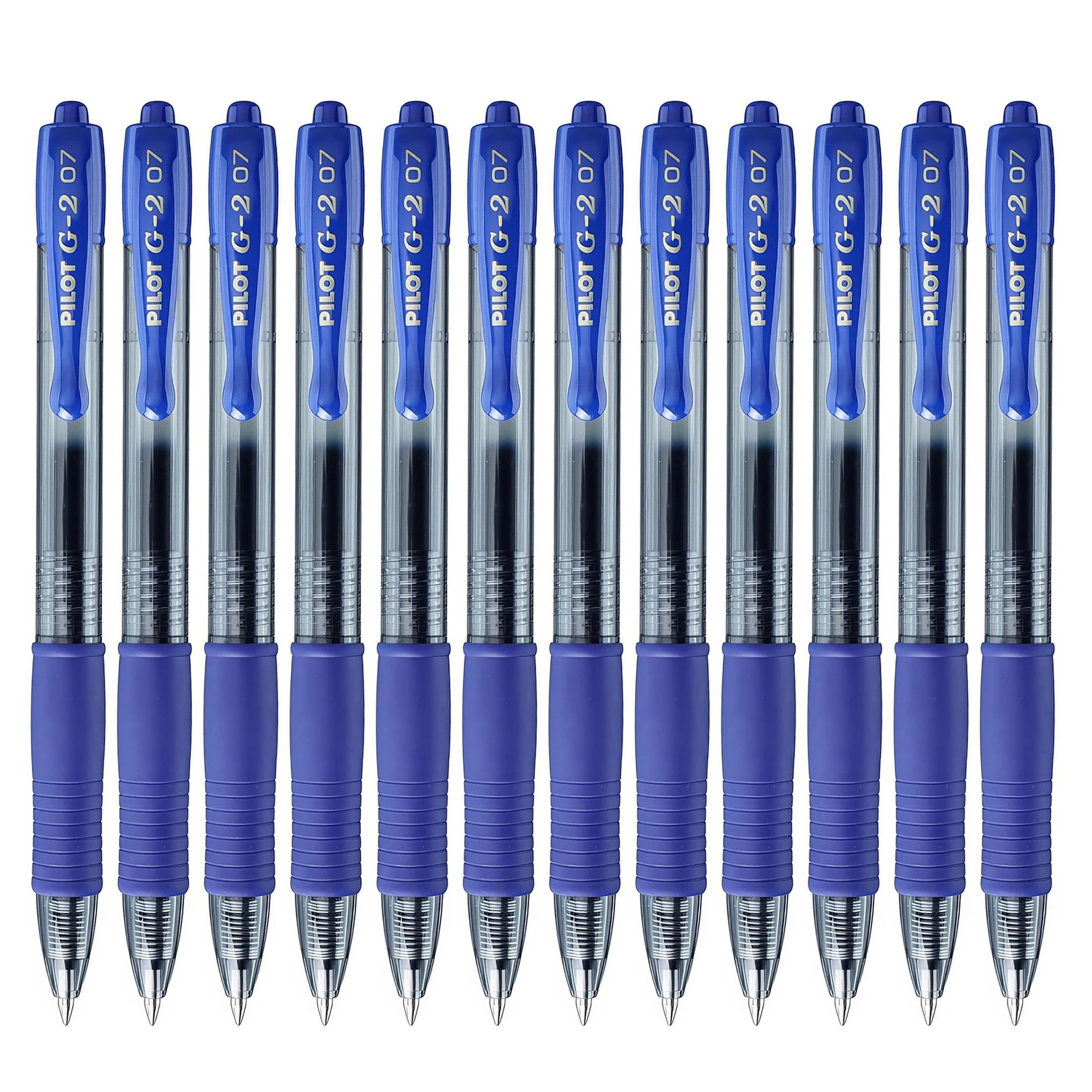 Pilot G2 07 Bolígrafo Retráctil Tinta de Gel Punta 0,7mm Recargable Color Azul (Pack de 12 Uds.)